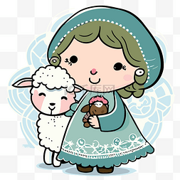 玛丽有只小羊羔 向量