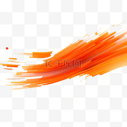 橙色渐变水彩图片_立方线条中的 3d 渐变橙色画笔描