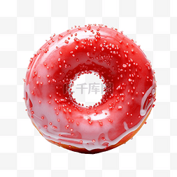 红色甜甜圈ai生成