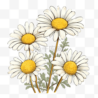 水彩洋甘菊图片_水彩洋甘菊素材-水彩洋甘菊图片大全-千库网