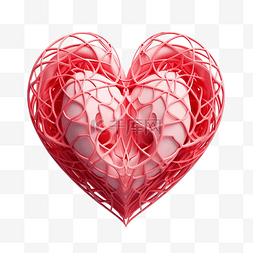 立体3d红心图片_情人节3D立体爱情红心生成ai
