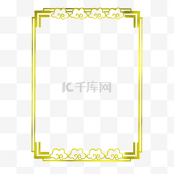 中国传统节日底纹图片_文框中国新年祥云金色边框