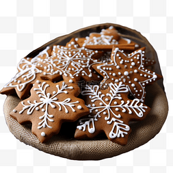 木桌上的传统圣诞姜饼