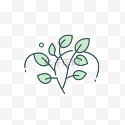 简单植物背景图片_植物概念以轮廓平面和简单图标的