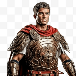 罗马士兵或角斗士用剑和盾