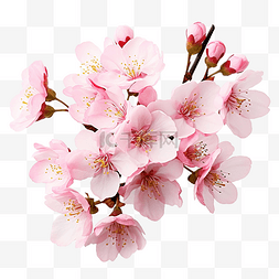 粉紅色水彩图片_櫻花粉紅色的花
