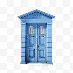 门口牌图片_蓝色门房子门房间建筑