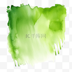 藏茶盒子图片_绿色水彩画