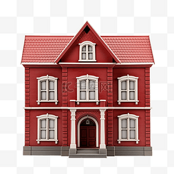 红房子图标图片_红房子正面