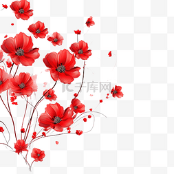 充满爱的图片_盛开的红色花朵ai生成