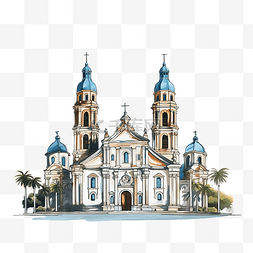 观光地图片_菲律宾小教堂