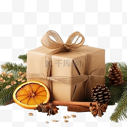 礼品盒和图片_圣诞作文与冷杉树枝