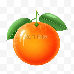 带有渐变颜色的简单插图中的橙色