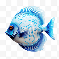 游泳的鱼图片_使用生成人工智能创建的蓝塘鱼