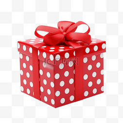 红色的礼品盒图片_红色圆点礼品盒