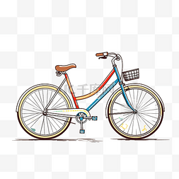 人的外轮廓图片_简约风格的自行车插画