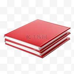 一本红色封面和许多白页的书