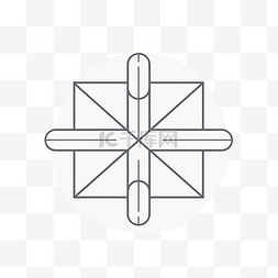 带有线条和形状的方形网格线图标