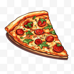 披薩快餐插畫