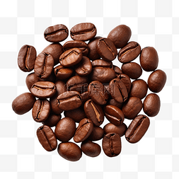 棕色咖啡豆背景图片_烘焙咖啡豆隔离剪切路径 ai 生成