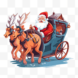 驯鹿马车图片_免费圣诞老人雪橇 向量
