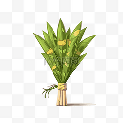 室内植物小草图片_lulav 剪贴画卡通风格化一束小麦草