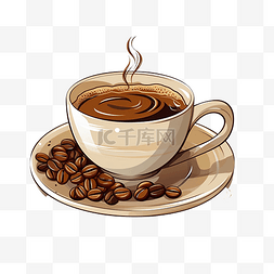 杯子咖啡插畫