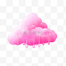 粉红云像素风格