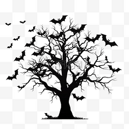网页下拉图片_诡异的树上成群的蝙蝠
