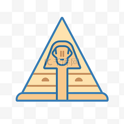 埃及金字塔图平面图标 向量