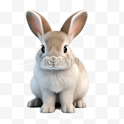 復活節兔子图片_兔子 3d 剪贴画