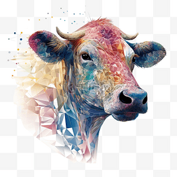 在工作室图片_用生成人工智能创造的牛