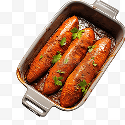 新鲜炖煮图片_煮熟的红薯感恩节传统食品烤巴塔