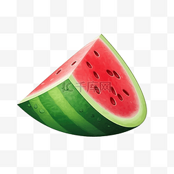 渐变西瓜图片_带有渐变颜色的简单插图中的西瓜