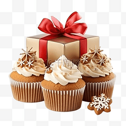 圣诞树纸杯蛋糕图片_甜蜜的礼物，包括自制蛋糕纸杯蛋