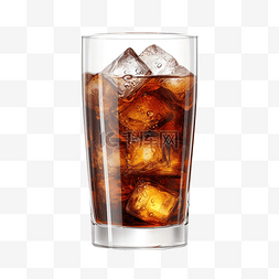 立方体的背景图片_加冰的可乐杯