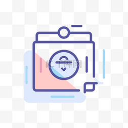 注册icon图片_带有相机的线条图标和相机图标 