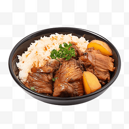 汤和米饭图片_猪肉配米饭和土豆