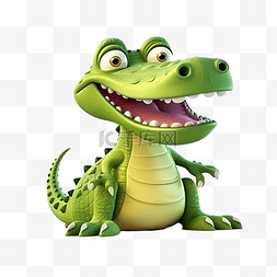 可爱的微笑鳄鱼