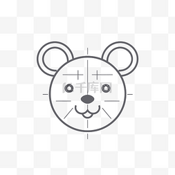泰迪熊的线性图标 向量