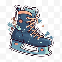 蓝色溜冰鞋图片_蓝色溜冰鞋矢量图剪贴画