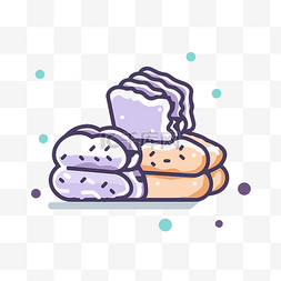 面包店面包和饼干矢量平面设计