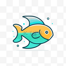 喜欢鱼标志的鱼 向量