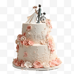 粉色水彩蛋糕图片_蛋糕 婚礼 爱情
