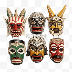 加里曼丹达雅克民族面具
