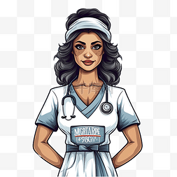 这是我可怕的注册护士服装复古万