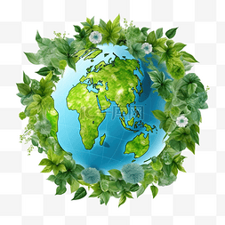 森林秘境图片_世界环境日地球绿色地球圈球体环
