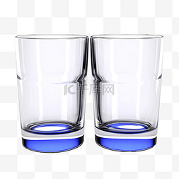 3d 插图两个水杯