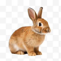 棕色兔子 PNG