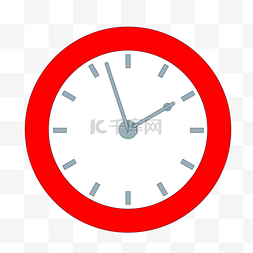 钟表数字时间图片_钟表红色圆形